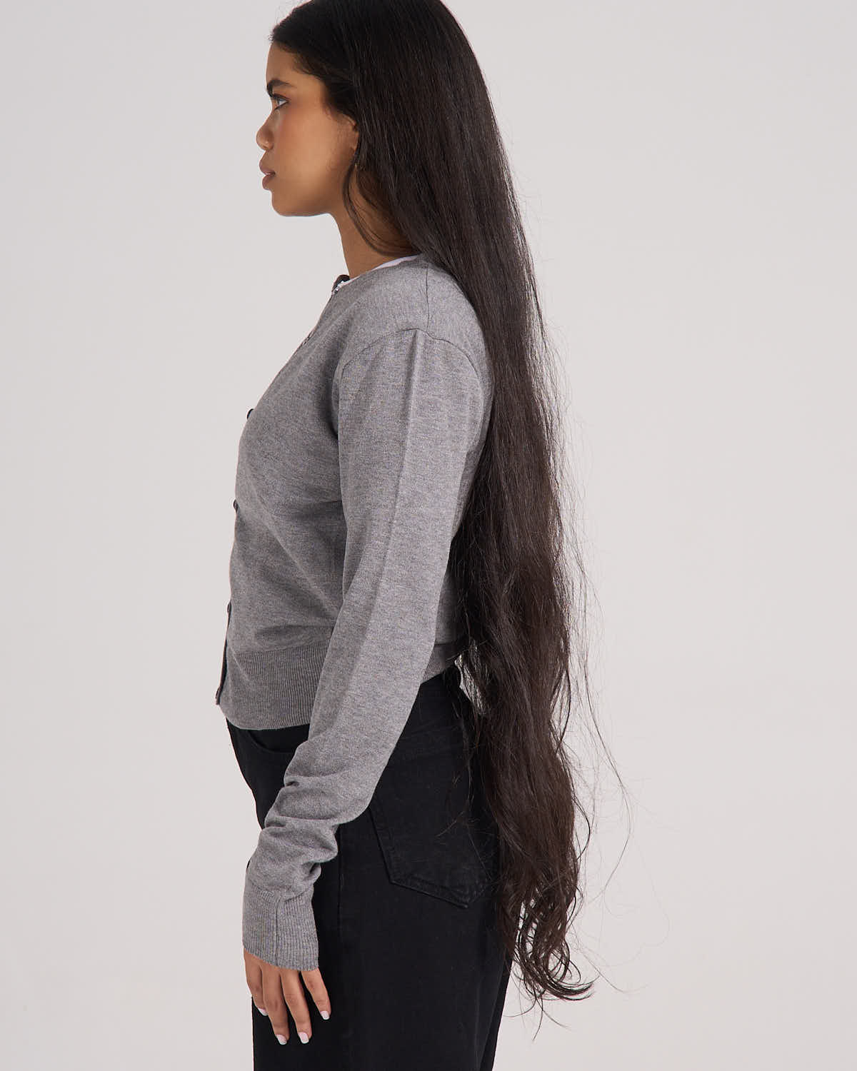 Knitted Cardigan - Grey