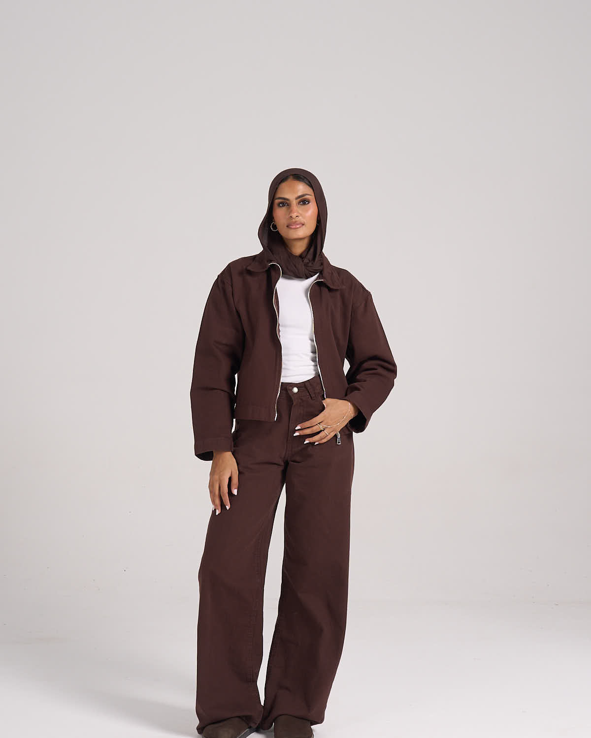 ⁠Gabardine Pants - Chocolate Brown