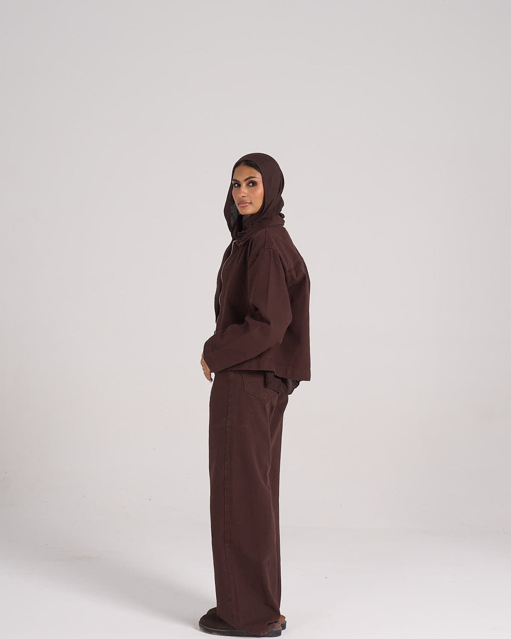 ⁠The Crop It Jacket - Brown