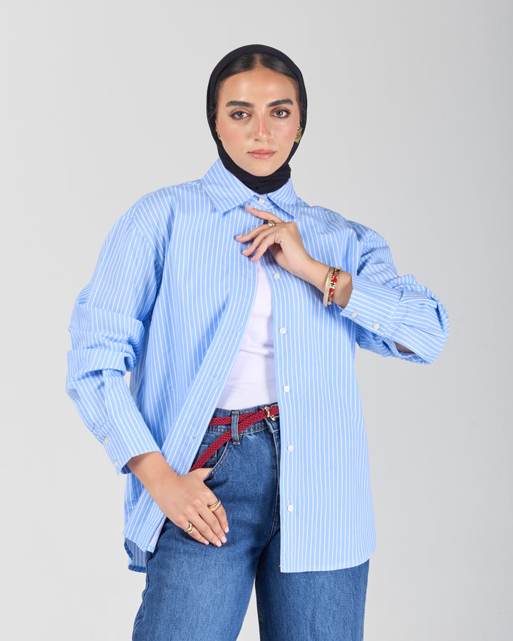 The Stripe Shirt - Baby Blue