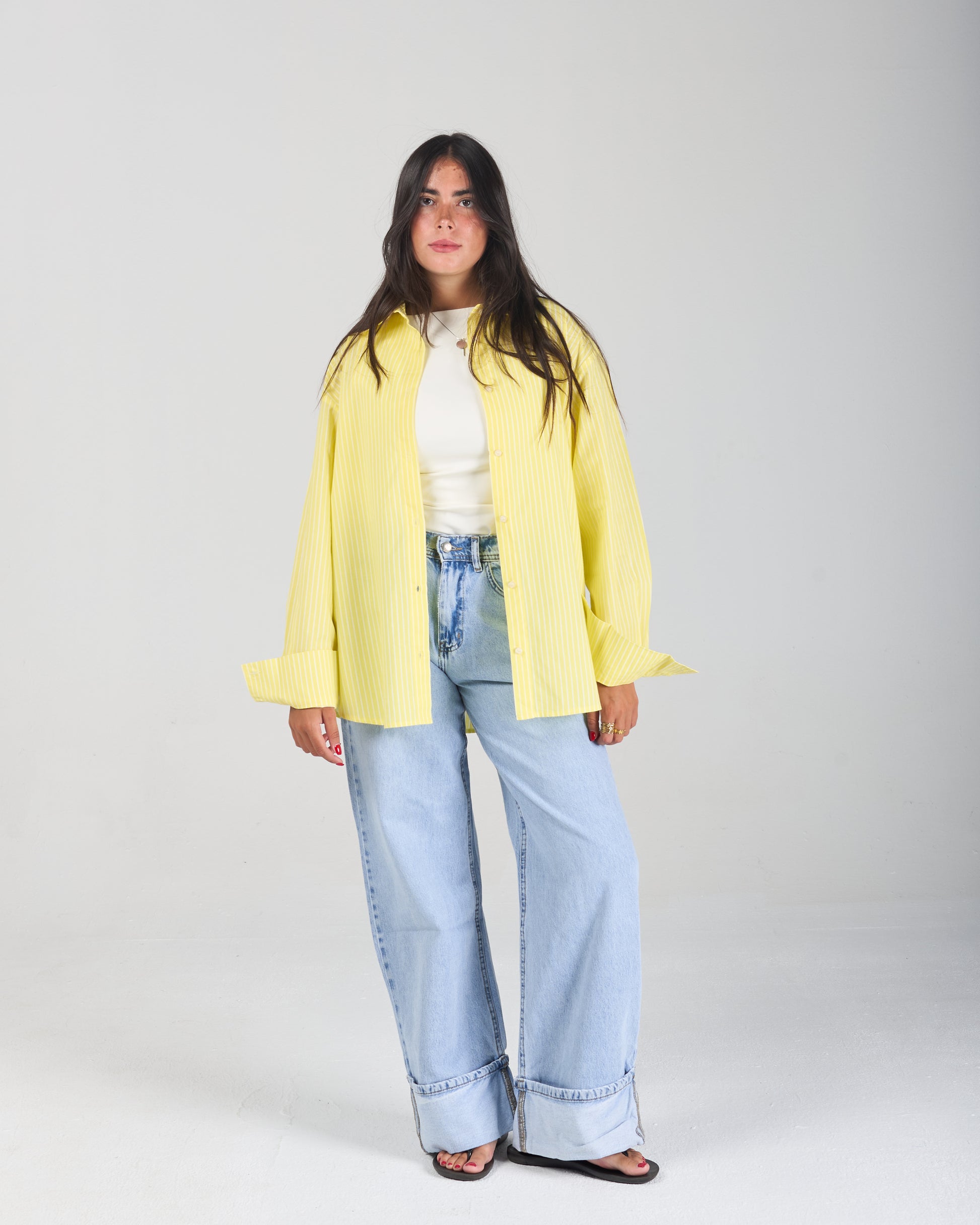 The Stripe Shirt - Electric Yellow