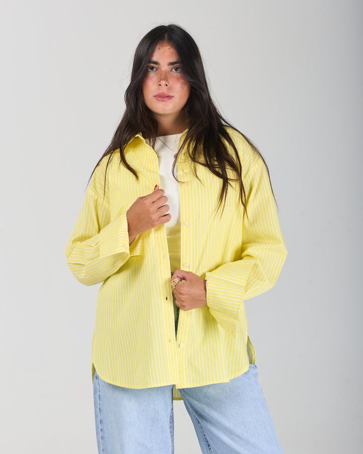 The Stripe Shirt - Electric Yellow