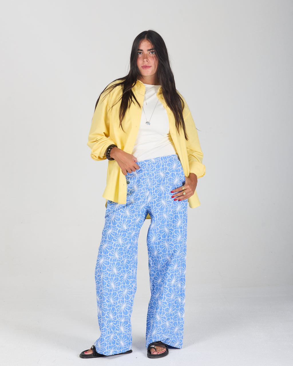 The Stitched Pants - Blue