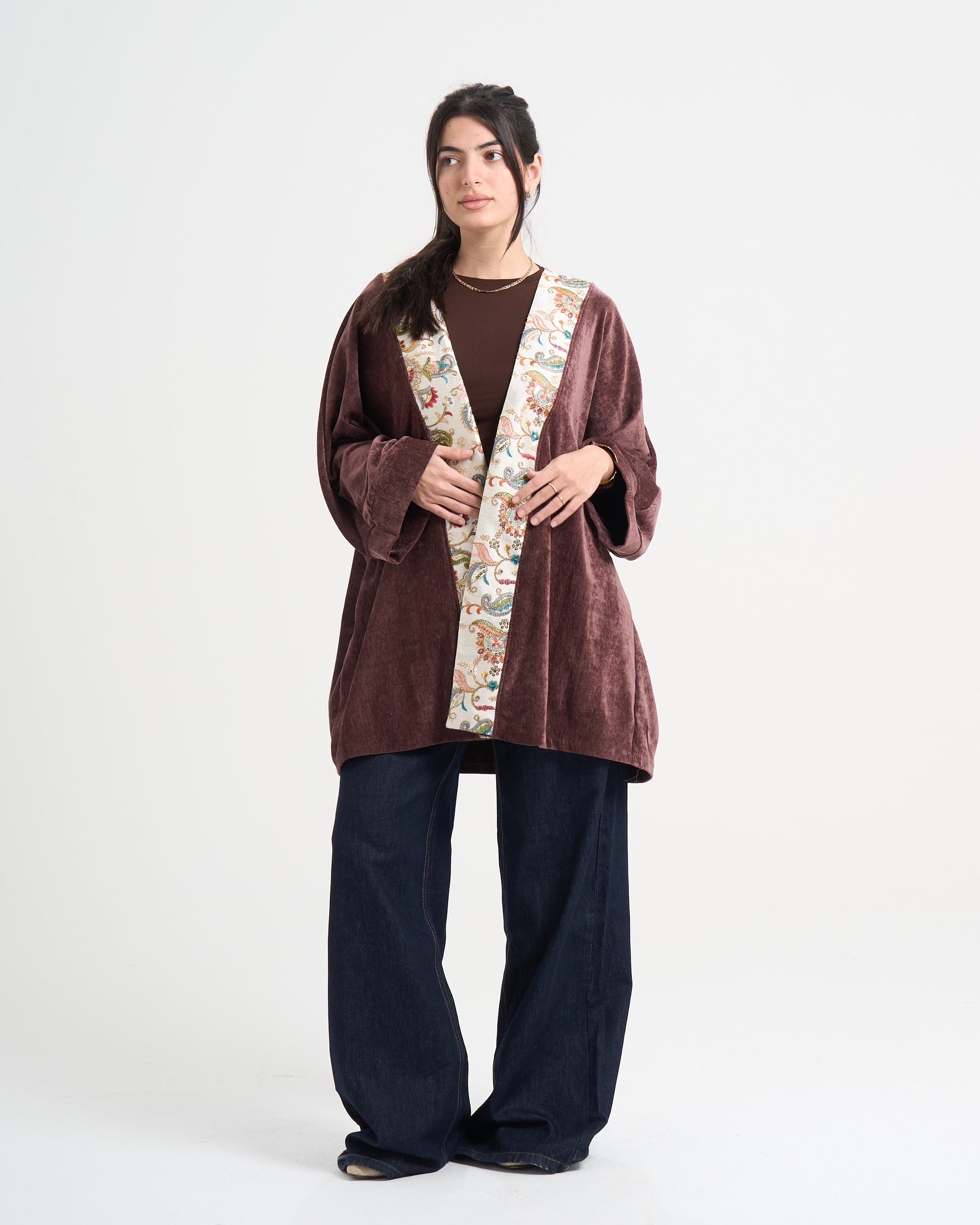 The Velvet Glow Kaftan - Brown