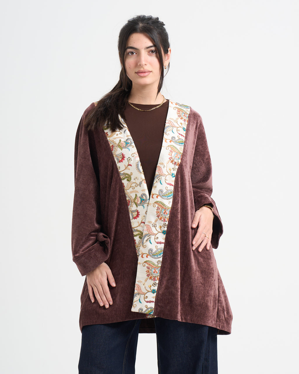 The Velvet Glow Kaftan - Brown