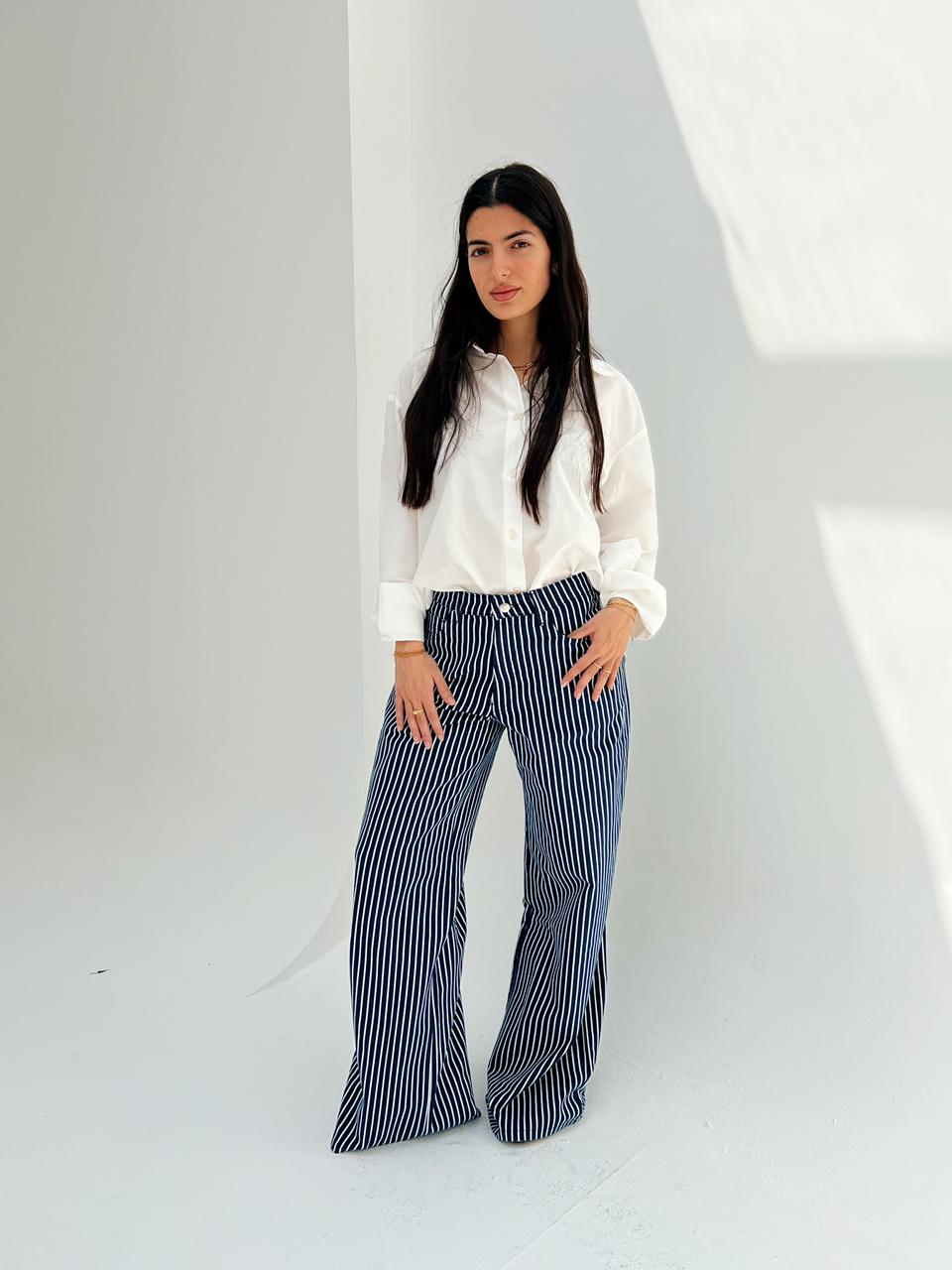 The Stripe Denim Pants