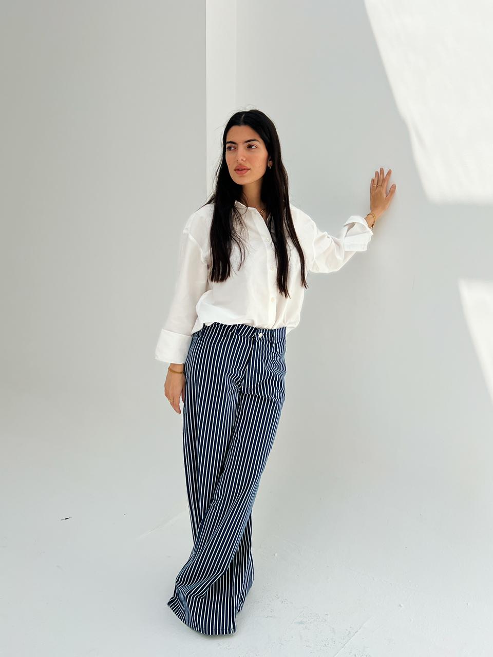 The Stripe Denim Pants