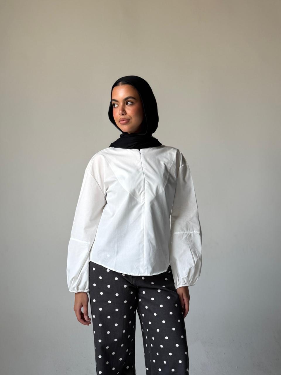 The Zip Front Blouse - White