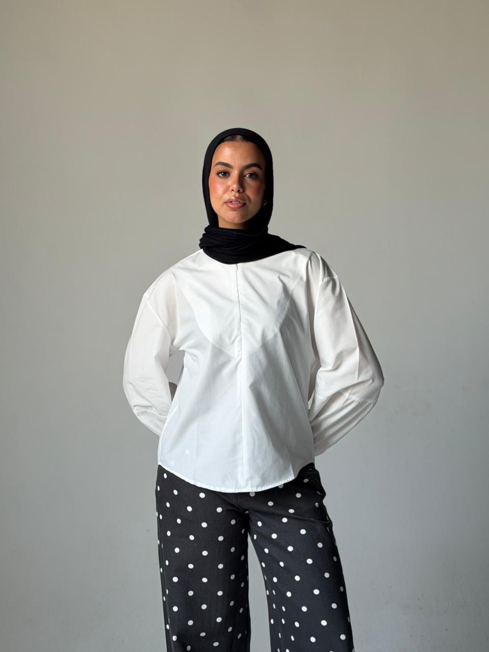 The Zip Front Blouse - White