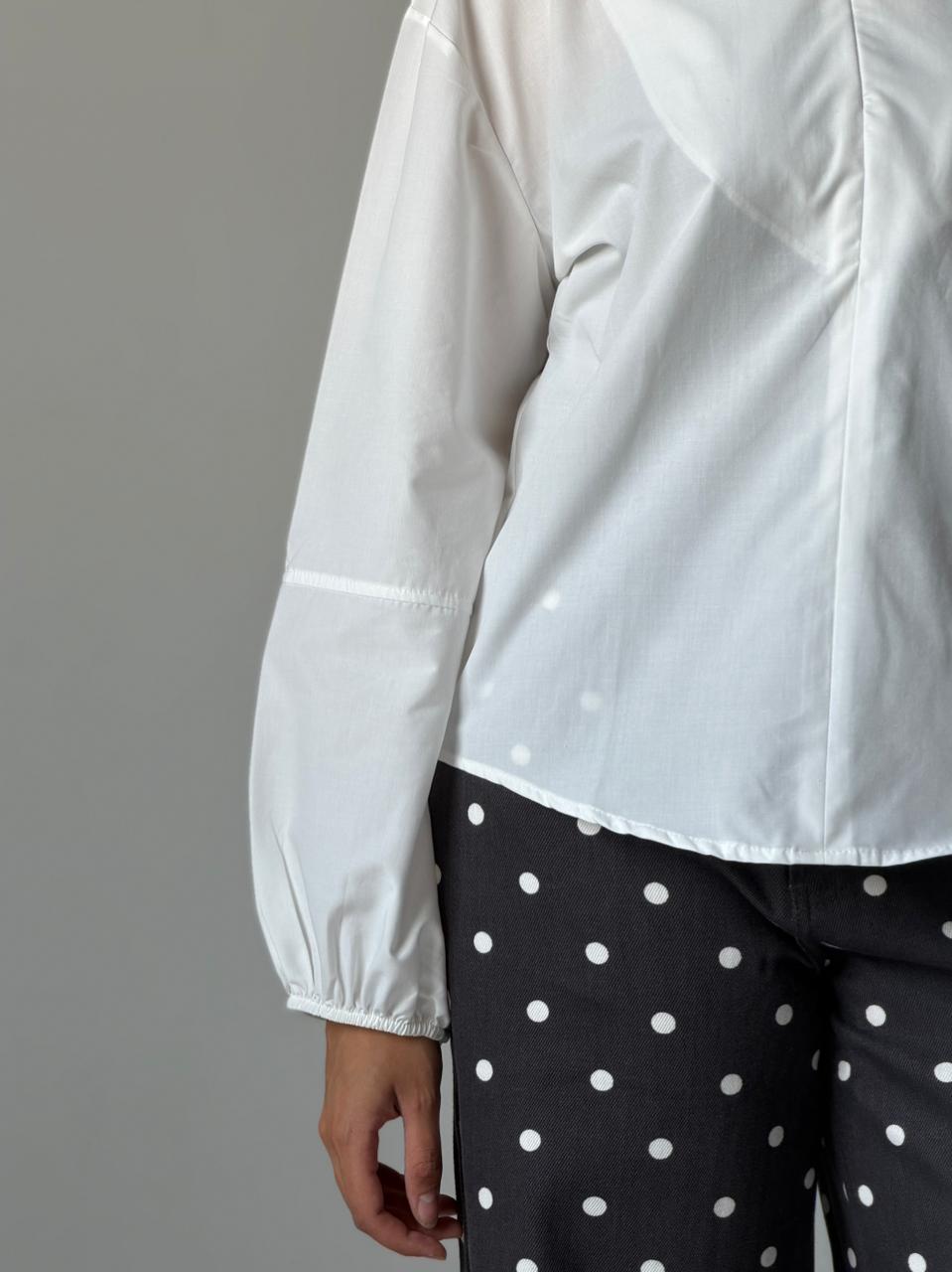The Zip Front Blouse - White