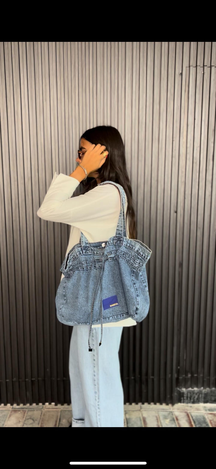 The Big Denim Bag - Light Blue