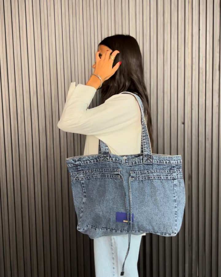 The Big Denim Bag - Mid Blue
