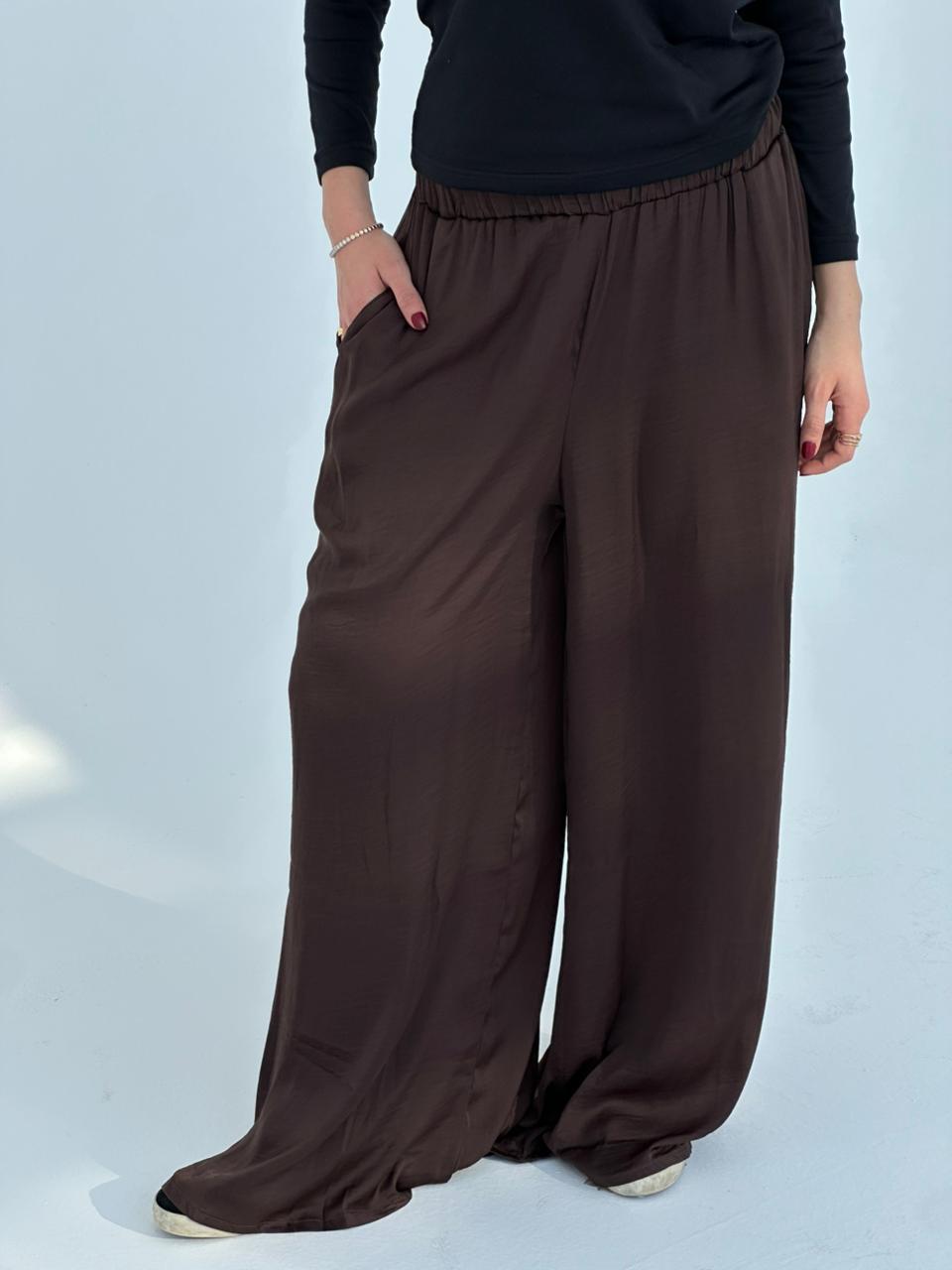 The Satin Pants - Brown