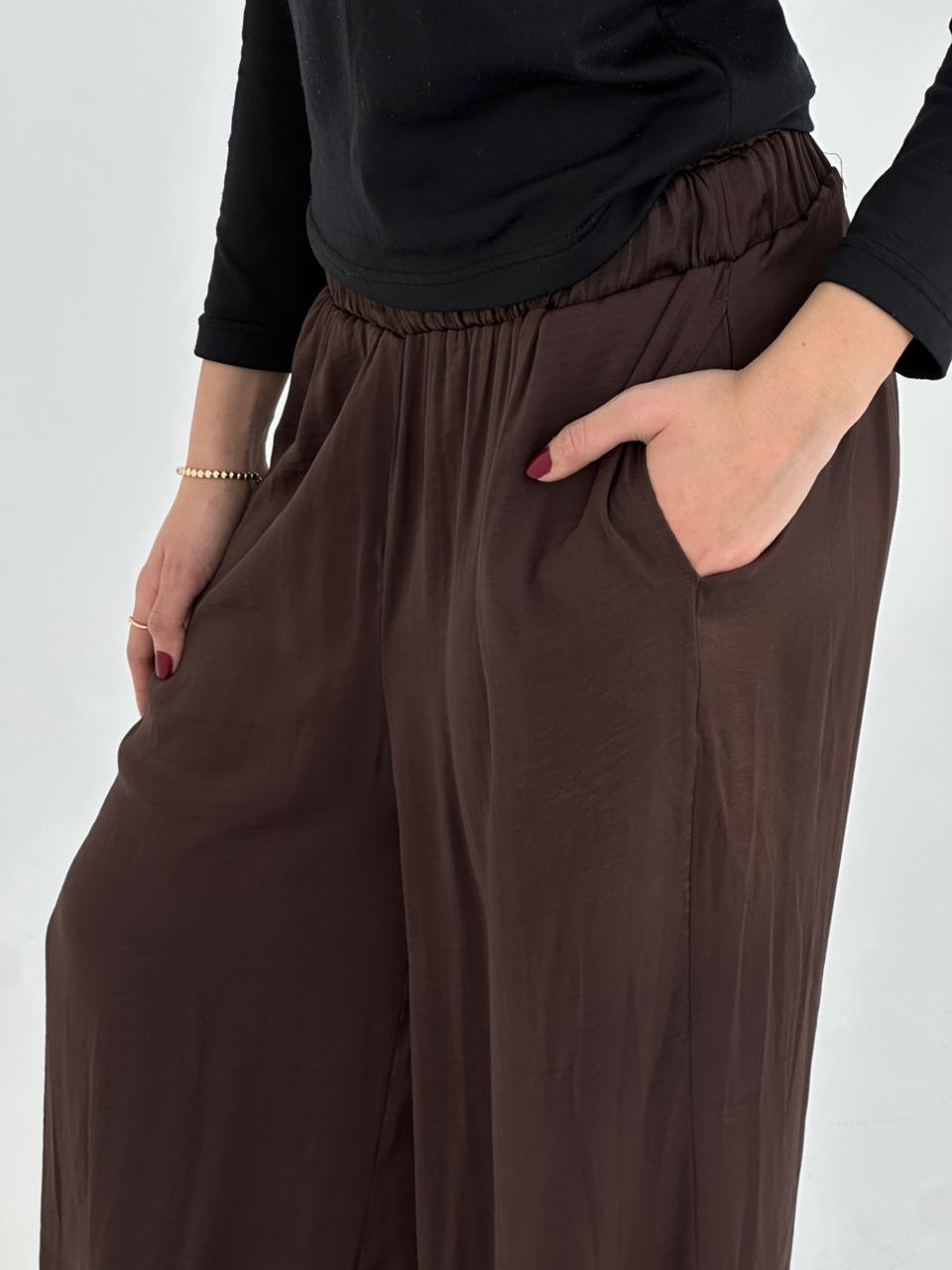 The Satin Pants - Brown