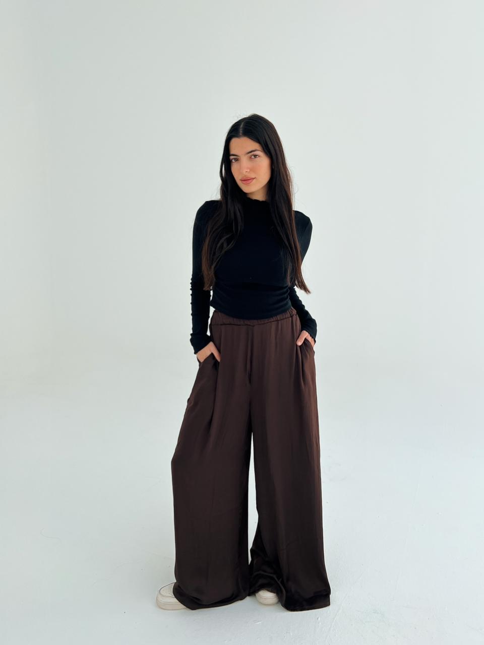 The Satin Pants - Brown